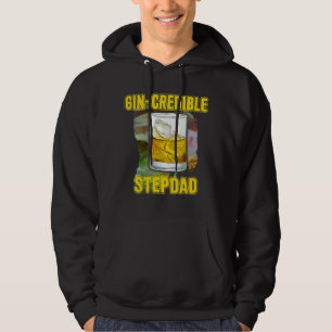 Mens Vathers Day Gin Credibile Stepdad Drink 1 Hoodie