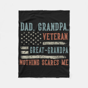 Mens Vathers Day Vater Opa Veteran Großvater Fleecedecke