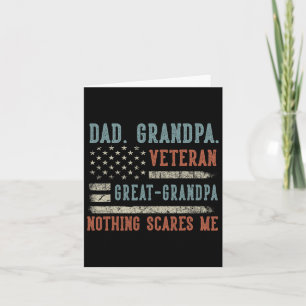 Mens Vathers Day Vater Opa Veteran Großvater Karte