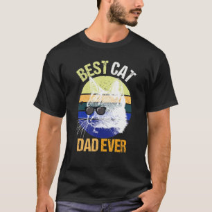 Mens Vathers Day Vintag Beste Katze Vater je T-Shirt