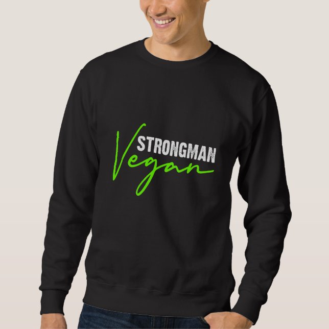 Mens Vegan Strongman Gym Sweatshirt (Vorderseite)