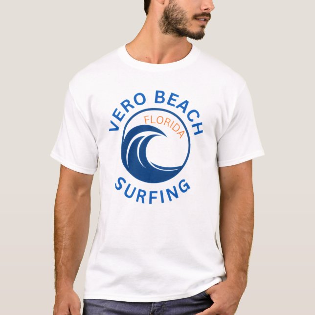 Men's Vero Beach Florida Surfing T-Shirt (Vorderseite)