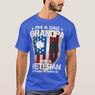 Mens Veteran s For Men Im A Dad Grandpa Veteran US T-Shirt