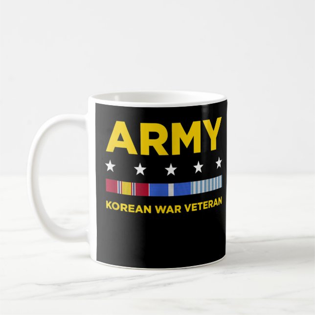 Mens Veteran-Shirt-Armee im Koreakrieg Kaffeetasse (Links)