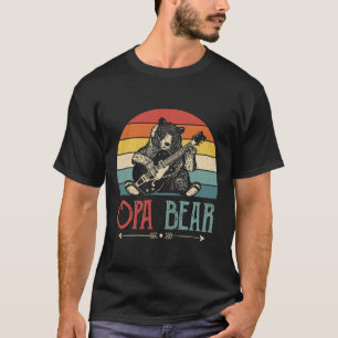 Mens Vinatge Opa Bear Vintager Vatertag Retro T-Shirt