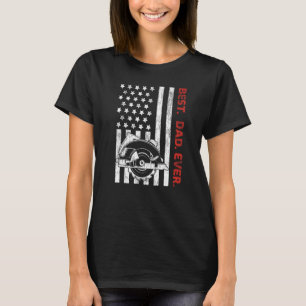 Mens Vintag American Flag Best Woodworker Vater Ev T-Shirt