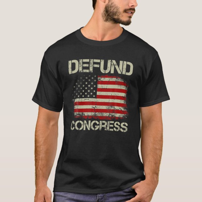 Mens Vintag American Flag Deal Congress T-Shirt (Vorderseite)