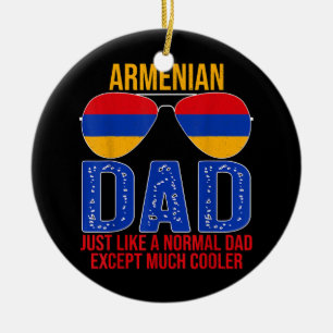 Mens Vintag armenischer Vater - armenische Flaggen Keramik Ornament