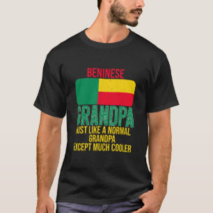 Mens Vintag Beninis Großvater Benin Flag für T-Shirt