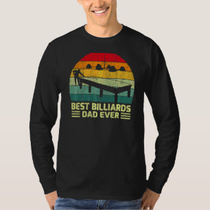 Mens Vintag Best Billiards Vater je Vatertag T-Shirt