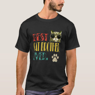 Mens Vintag Best Cat Bruder je Bruder Funny F T-Shirt