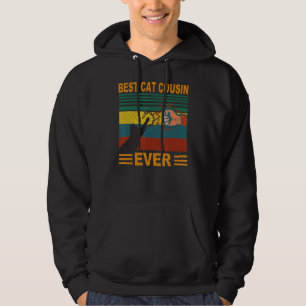 Mens Vintag Best Cat Cousin Ever Cat Cousin Fass Hoodie