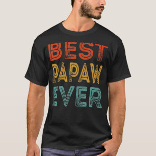 Mens Vintag Best Cat Papaw Ever Bump Fit Cat Vater T-Shirt