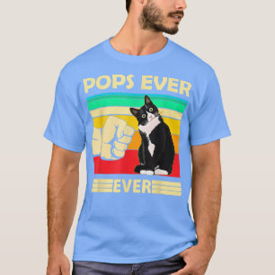 Mens Vintag Best Cat Pops Ever Bump Funny Funny Ca T-Shirt