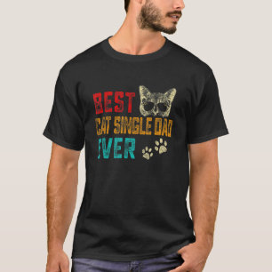 Mens Vintag Best Cat Single Vater JE Family Päpste T-Shirt