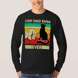 Mens Vintag Best Cat Step Vater je Bump Fit Cat T-Shirt