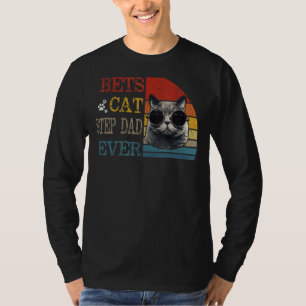 Mens Vintag Best Cat Step Vater je Cat Step Vater T-Shirt