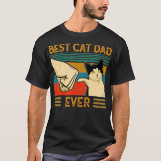 Mens Vintag Best Cat Vater je Bump Cat Lover Gesch T-Shirt
