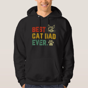 Mens Vintag Best Cat Vater je Cat Daddy Father Da Hoodie