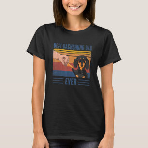 Mens Vintag Best Dackel Vater je Fauststoß tun T-Shirt