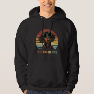 Mens Vintag Best Dog Vater je Dackel Väter Hoodie