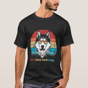 Mens Vintag Best Dog Vater je Husky Dog Vathers d T-Shirt