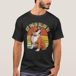 Mens Vintag Best English Bulldog Vater je für T-Shirt