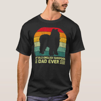 Mens Vintag Best English Sheepdog Vater jemals Fav T-Shirt