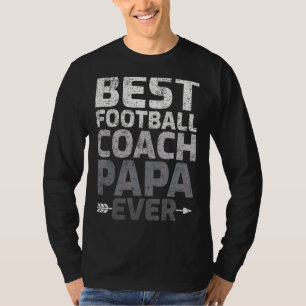 Mens Vintag Best Football Coach Papa Ever Pater' T-Shirt
