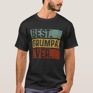 Mens Vintag Best Grumpa Ever Vater Papa Da T-Shirt