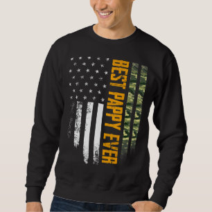 Mens Vintag Best Pappy jemals Camouflage American Sweatshirt