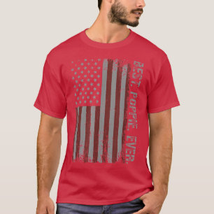Mens Vintag Best Poppie je amerikanischer Flaggenv T-Shirt