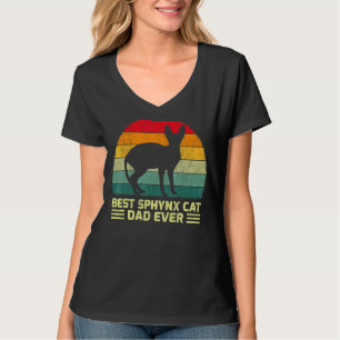 Mens Vintag Best Sphynx Cat Vater je Vater's Da T-Shirt