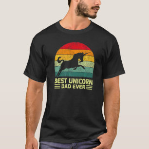 Mens Vintag Best Unicorn Vater je Vatertag T-Shirt