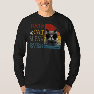 Mens Vintag Beste Katze Pa Paw Ever Cat Pa Paw T-Shirt