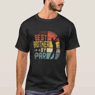 Mens Vintag bester Bruder nach Par Familie Golfer T-Shirt