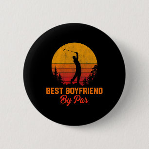 Mens Vintag bester Freund von Par Golf Boyfriend Button