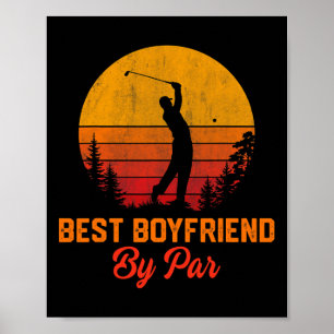 Mens Vintag bester Freund von Par Golf Boyfriend Poster