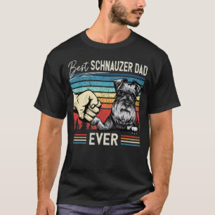 Mens Vintag bester Schnauzer Vater Dog für Väter T-Shirt
