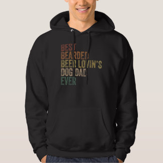 Mens Vintag Bierhundebesitzer Bester bärtige Vater Hoodie