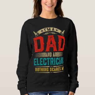 Mens Vintag bin ich Vater und Elektrovater. Sweatshirt