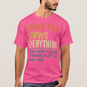 Mens Vintag Bonus Vater weiß alles, wofür es lusti T-Shirt