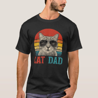 Mens Vintag Cat Vater Bester Kat Vater Ever Meowic T-Shirt
