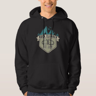 Mens Vintag Climbing Abzeichen Klettern Geboren 20 Hoodie