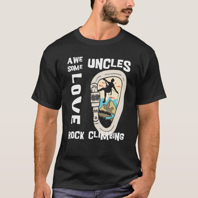 Mens Vintag Climbing Phantastisch Uncles Lov T-Shirt (Vorderseite)