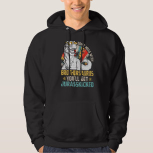 Mens Vintag Dinosaurier Brother Rex Saurus Family  Hoodie