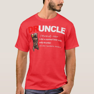 Mens Vintag Druncle Bear Funkle Beer Funny T-Shirt