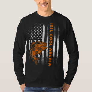 Mens Vintag Flag American Reel Cool Abuela Fathe T-Shirt