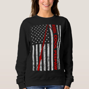 Mens Vintag Flag American Reel Cool Peepaw Vater Sweatshirt