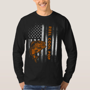 Mens Vintag Flag American Reel Cool Pepe Fathers T-Shirt